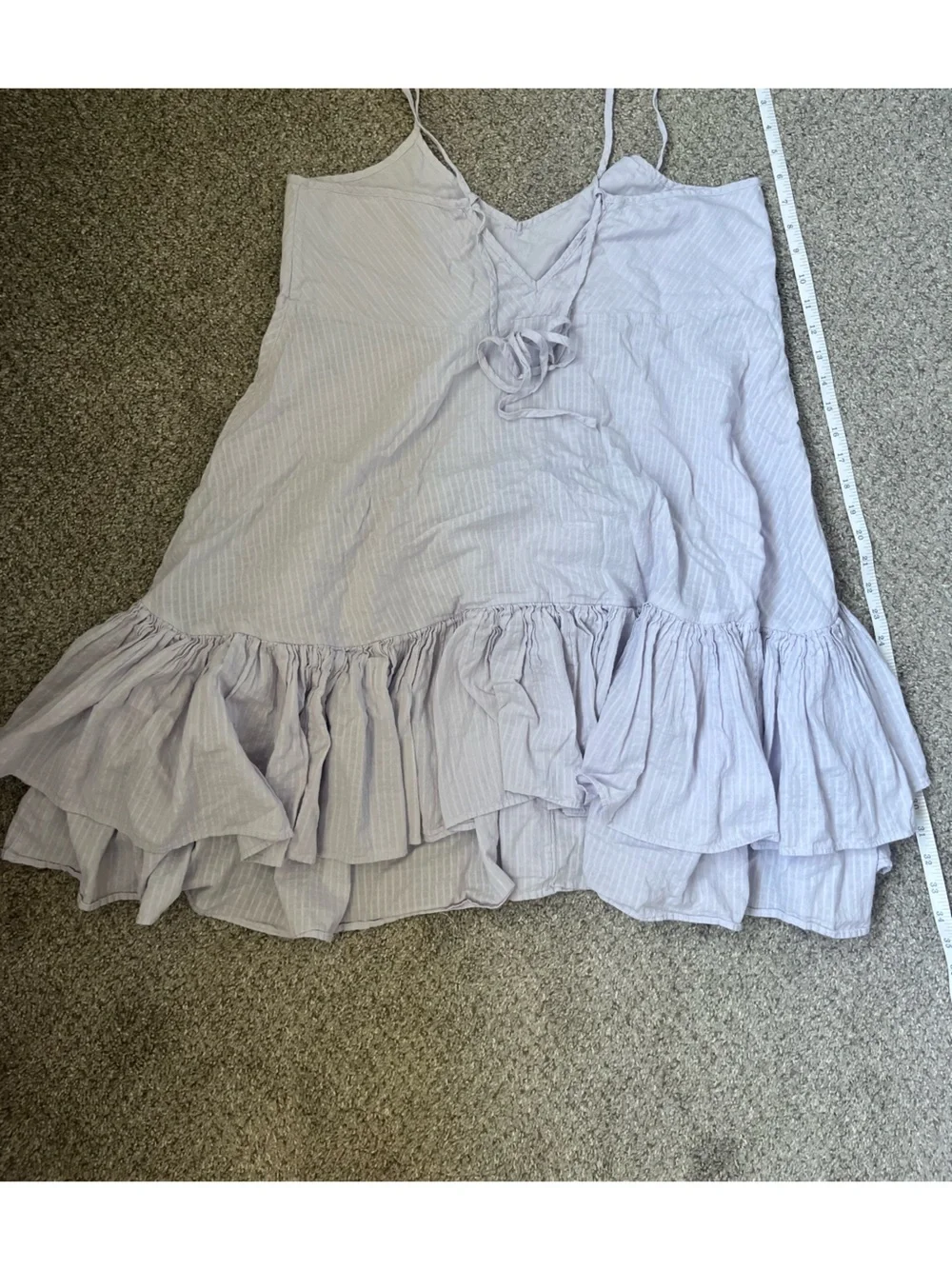 J. Crew Soft Gauze 100% Cotton Tiered Purple Beach Dress Size M